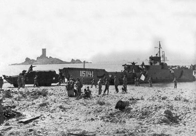 Dragoon landings in Southern France